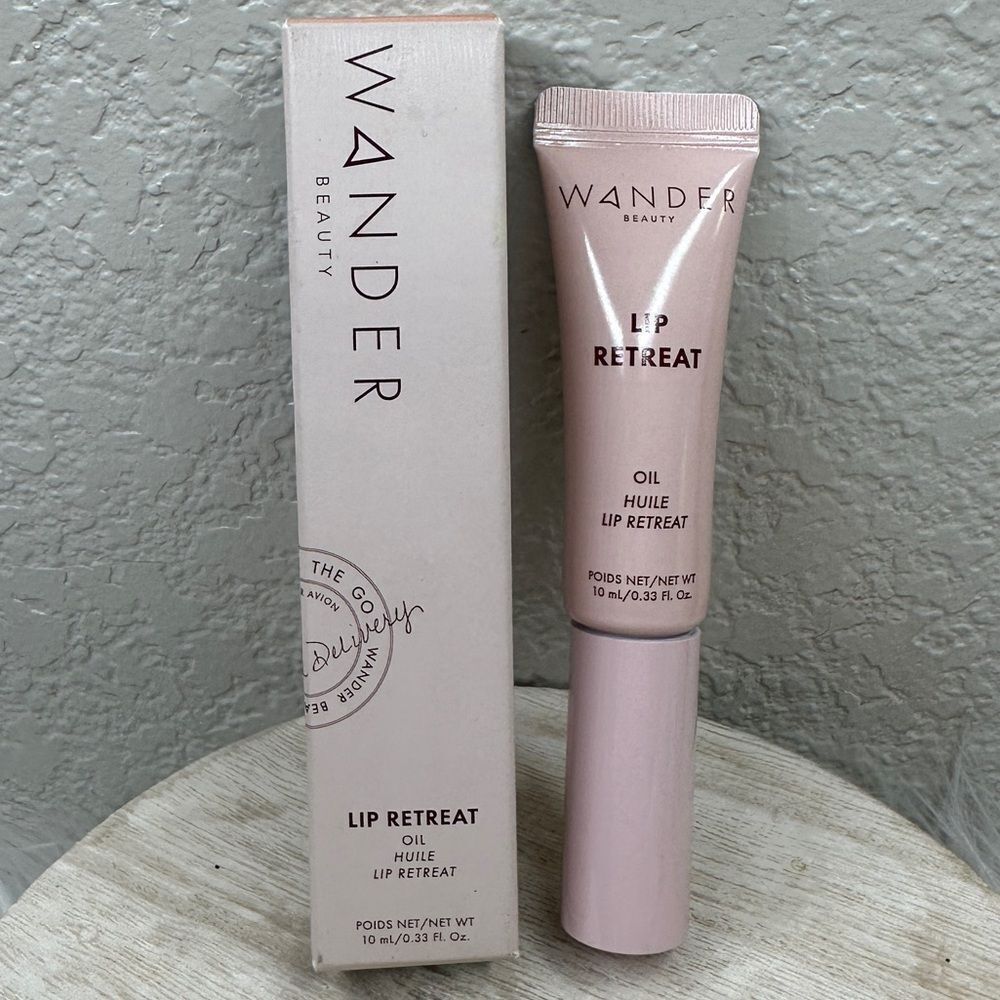 $8 🌙 Wander Beauty Lip Retreat‎ Lip Oil In Skinny Dip .33oz 🆕 FULL SZ